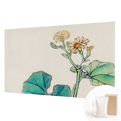 Vliesbehang fotobehang Bloem en bladeren