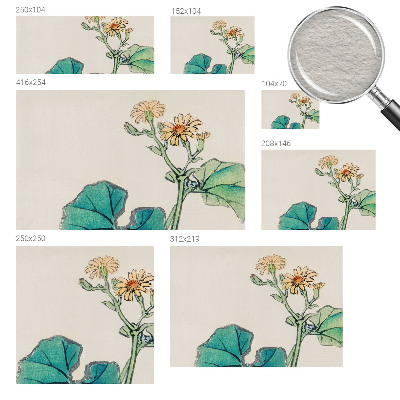 Vliesbehang fotobehang Bloem en bladeren