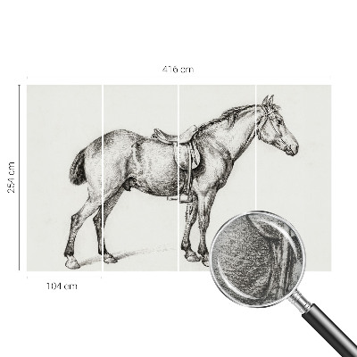 Fotobehang vlies Schets van een paard
