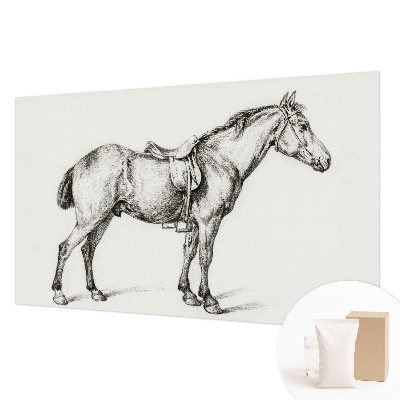 Fotobehang vlies met een schets van een paard