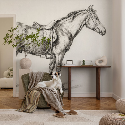 Fotobehang vlies Schets van een paard