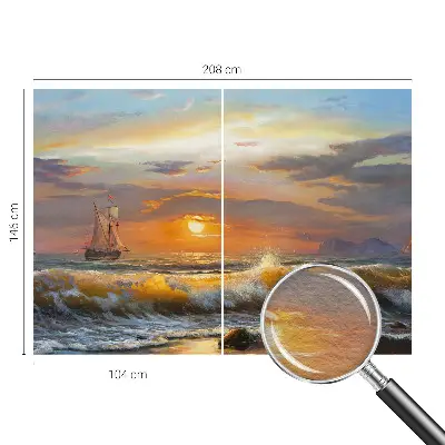 Vlies fotobehang op maat met een zeepanorama als print