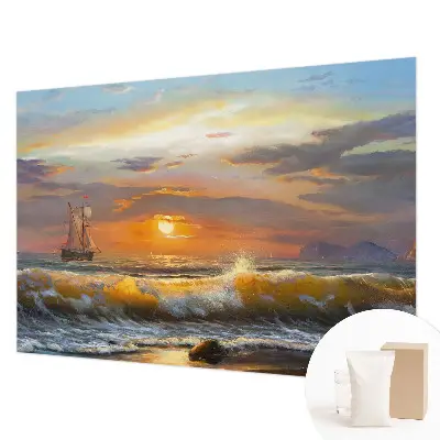 Vlies fotobehang op maat met een zeepanorama als print
