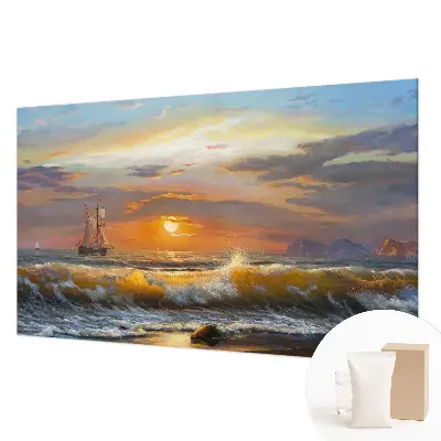 Vlies fotobehang op maat met een zeepanorama als print