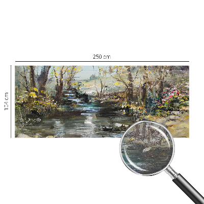 Vliesbehang fotobehang woonkamer Bosbeek