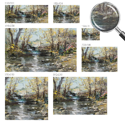 Vliesbehang fotobehang woonkamer Bosbeek