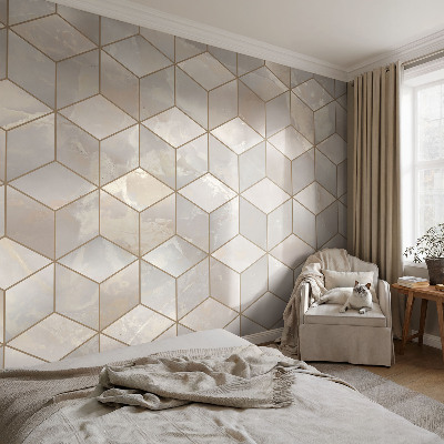 Modern fotobehang voor de woonkamer Geometrische mozaïek