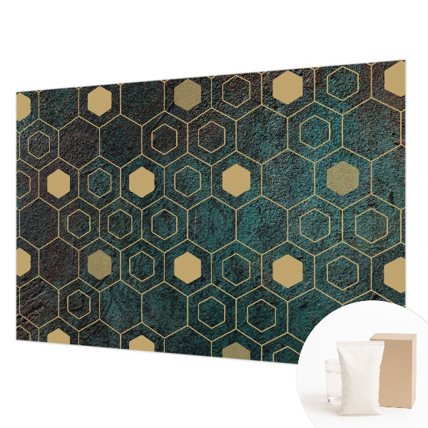 Premium fotobehang met geometrische zeshoeken