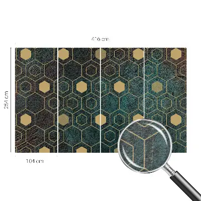 Premium fotobehang met geometrische zeshoeken