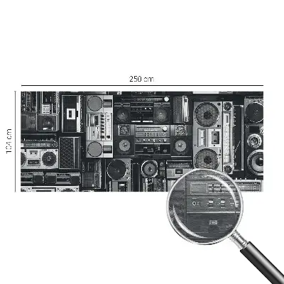 Sfeervol fotobehang met retro radio als motief