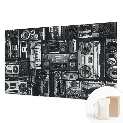 Sfeervol fotobehang met retro radio als motief