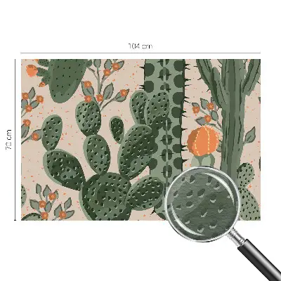 Vlies fotobehang met een motief van groene cactussen