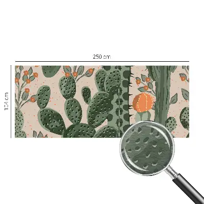 Vlies fotobehang met een motief van groene cactussen