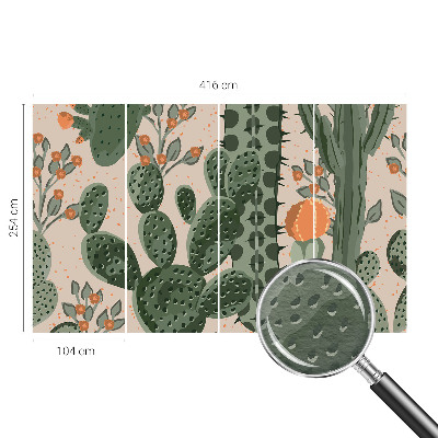Vlies fotobehang Groene cactussen