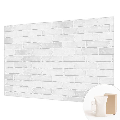 Vliesbehang fotobehang woonkamer met print van een bakstenen muur