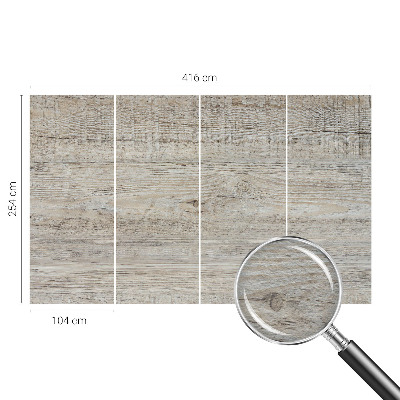 Fotobehang met print van houten ringen