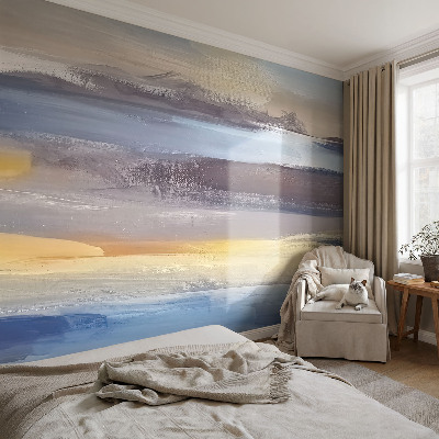 Vlies fotobehang op maat met een vredig landschap als motief