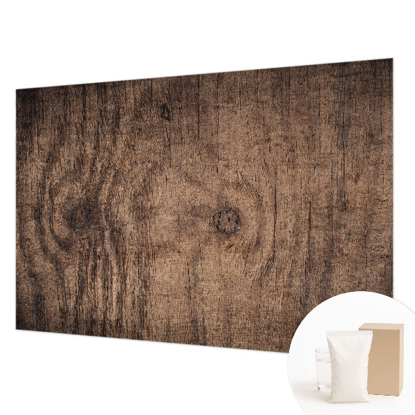 Fotobehang woonkamer met een rustiek houtmotief