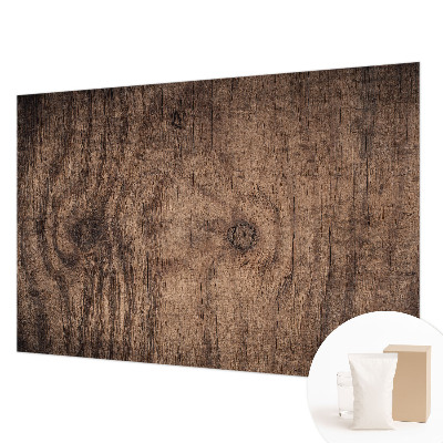 Fotobehang woonkamer met een rustiek houtmotief