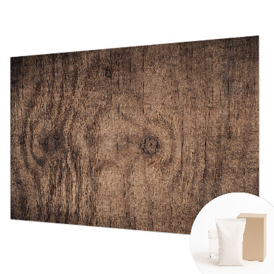 Fotobehang woonkamer met een rustiek houtmotief