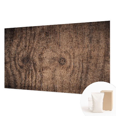 Fotobehang woonkamer met een rustiek houtmotief