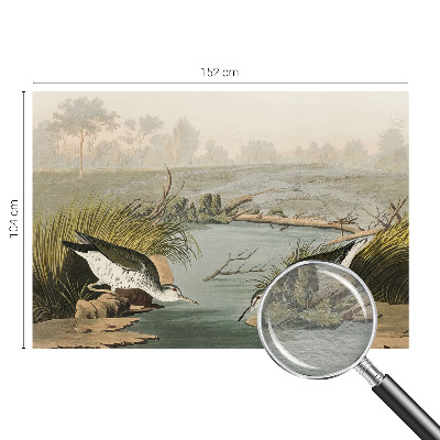 Fotobehang woonkamer met een vredig landschap als print