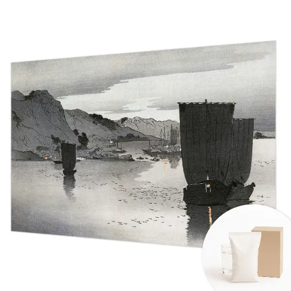 Fotobehang voor slaapkamer met het motief 'Avondbaai'