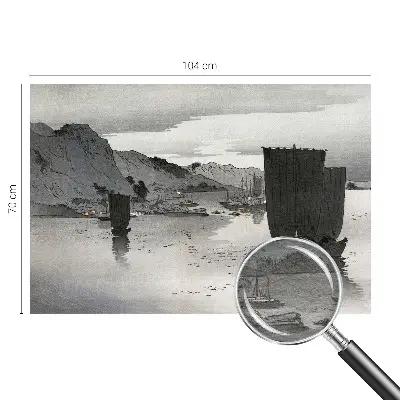 Fotobehang voor slaapkamer met het motief 'Avondbaai'