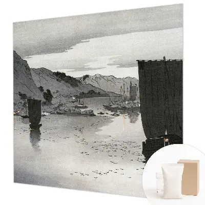 Fotobehang voor slaapkamer met het motief 'Avondbaai'