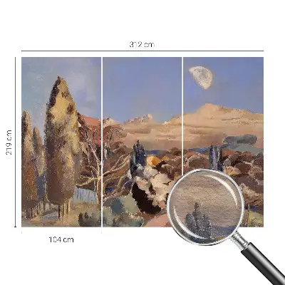 Fotobehang slaapkamer met een boslandschap als motief