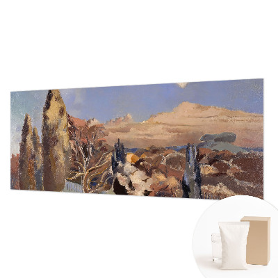 Fotobehang slaapkamer met een boslandschap als motief