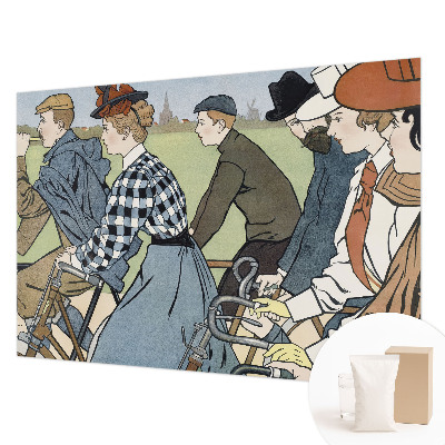 Fotobehang voor de slaapkamer Vintage fietsers