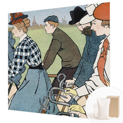 Fotobehang voor de slaapkamer Vintage fietsers