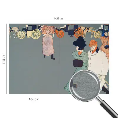 Modern fotobehang met een print van coach-kostuums