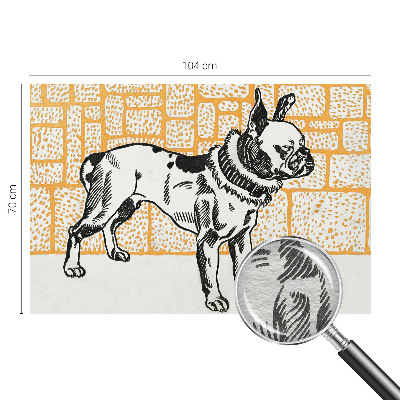 Fotobehang voor de woonkamer Retro hond