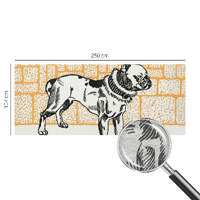 Fotobehang voor de woonkamer Retro hond