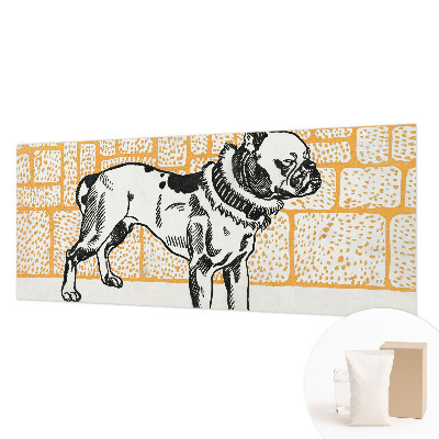 Fotobehang voor de woonkamer Retro hond