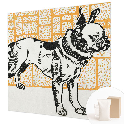 Fotobehang voor de woonkamer Retro hond