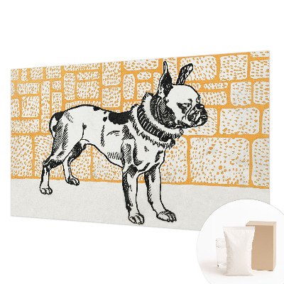 Fotobehang voor de woonkamer Retro hond