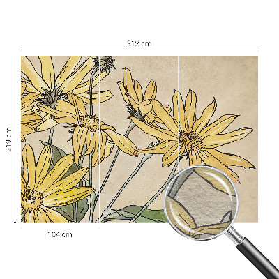 Premium fotobehang Aquarel bloemen