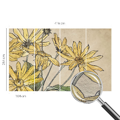 Premium fotobehang Aquarel bloemen