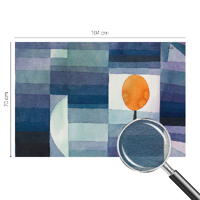 Vliesbehang fotobehang met een abstracte boomprint