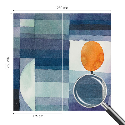 Vliesbehang fotobehang met een abstracte boomprint