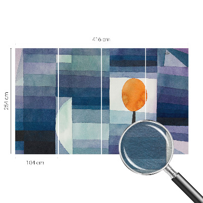 Vliesbehang fotobehang met een abstracte boomprint