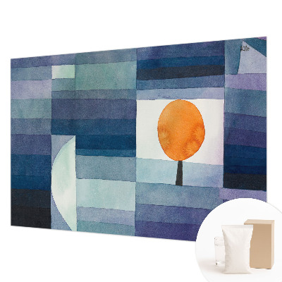 Vliesbehang fotobehang met een abstracte boomprint