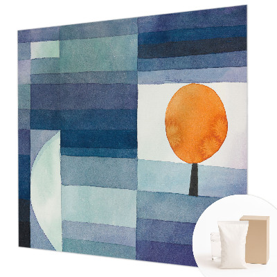 Vliesbehang fotobehang met een abstracte boomprint