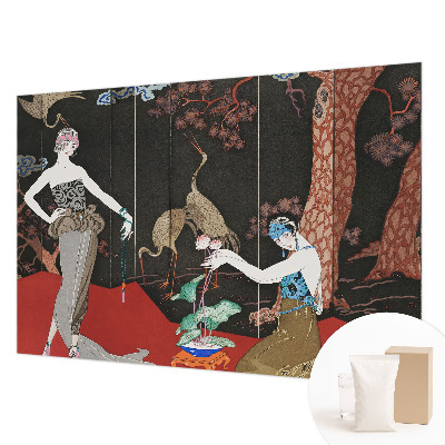 Vliesbehang Fotobehang Woonkamer met een elegante scène