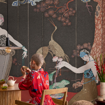 Vliesbehang fotobehang woonkamer Elegante scène