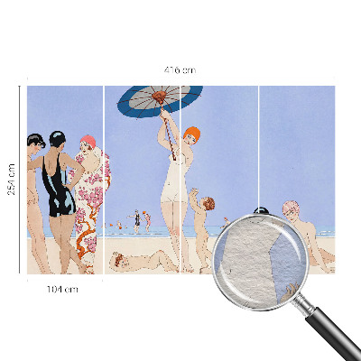 Vlies fotobehang op maat Retro strand