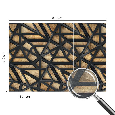 Muurbehang met geometrisch patroon